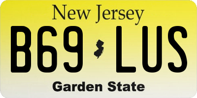 NJ license plate B69LUS