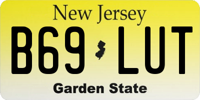 NJ license plate B69LUT