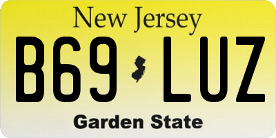 NJ license plate B69LUZ