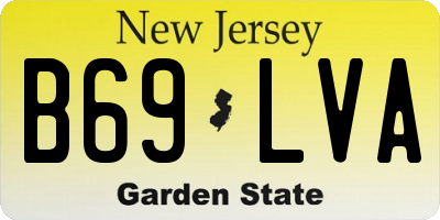NJ license plate B69LVA