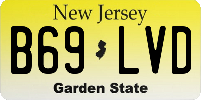 NJ license plate B69LVD