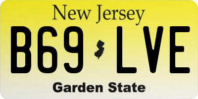 NJ license plate B69LVE
