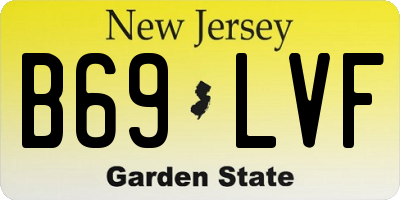 NJ license plate B69LVF