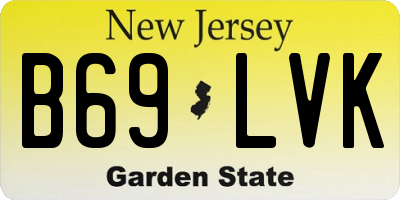 NJ license plate B69LVK
