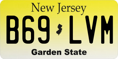 NJ license plate B69LVM