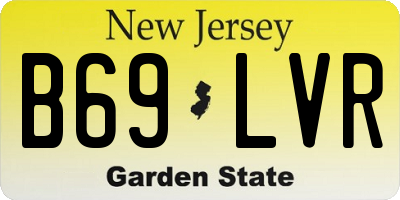 NJ license plate B69LVR