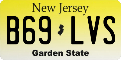 NJ license plate B69LVS
