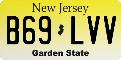 NJ license plate B69LVV