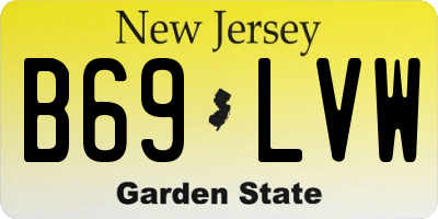 NJ license plate B69LVW