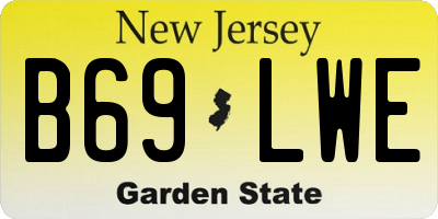 NJ license plate B69LWE
