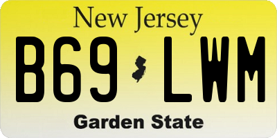 NJ license plate B69LWM