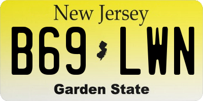 NJ license plate B69LWN