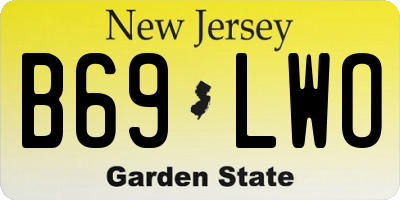 NJ license plate B69LWO