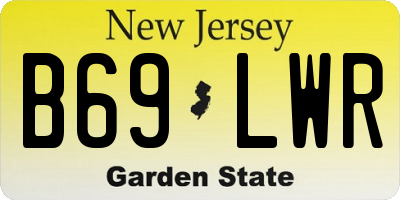 NJ license plate B69LWR