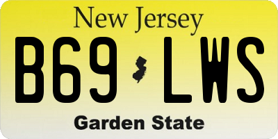 NJ license plate B69LWS