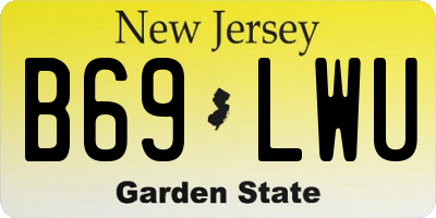 NJ license plate B69LWU