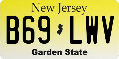 NJ license plate B69LWV