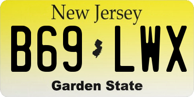 NJ license plate B69LWX