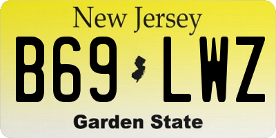NJ license plate B69LWZ