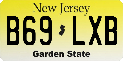 NJ license plate B69LXB