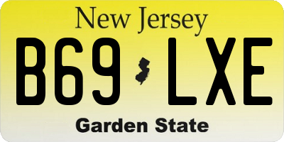 NJ license plate B69LXE