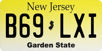 NJ license plate B69LXI