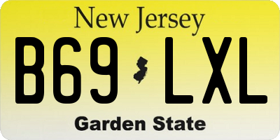 NJ license plate B69LXL