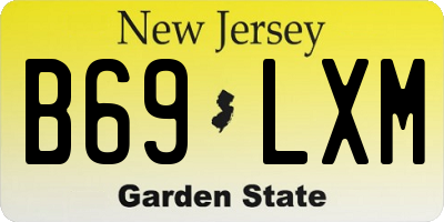 NJ license plate B69LXM