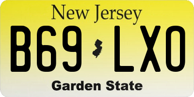 NJ license plate B69LXO