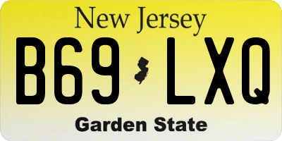 NJ license plate B69LXQ