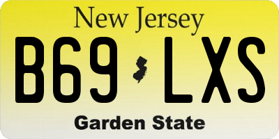 NJ license plate B69LXS