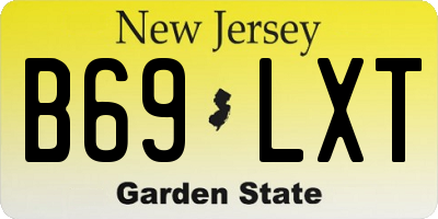 NJ license plate B69LXT