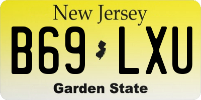 NJ license plate B69LXU