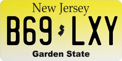NJ license plate B69LXY