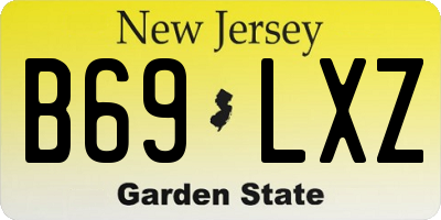 NJ license plate B69LXZ