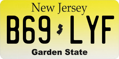 NJ license plate B69LYF