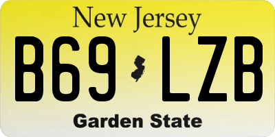 NJ license plate B69LZB