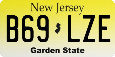 NJ license plate B69LZE