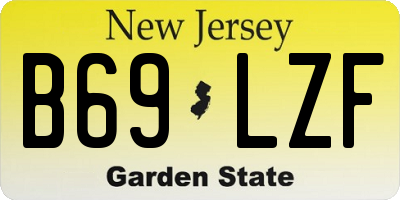 NJ license plate B69LZF