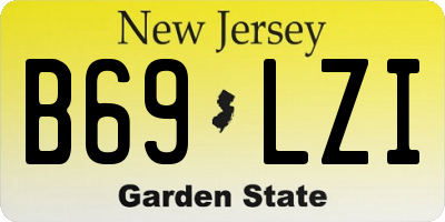 NJ license plate B69LZI