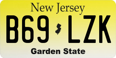 NJ license plate B69LZK