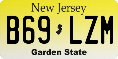 NJ license plate B69LZM