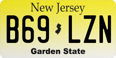 NJ license plate B69LZN