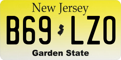 NJ license plate B69LZO