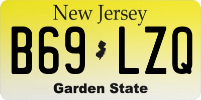 NJ license plate B69LZQ