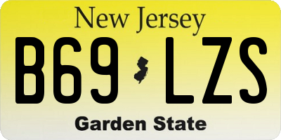 NJ license plate B69LZS