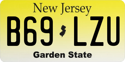 NJ license plate B69LZU