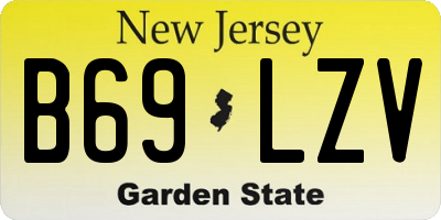 NJ license plate B69LZV