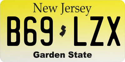 NJ license plate B69LZX