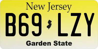 NJ license plate B69LZY